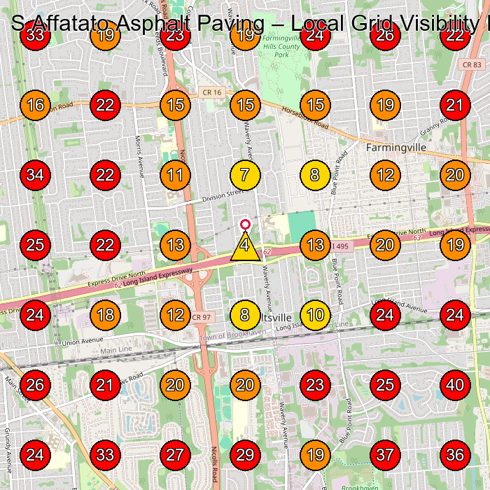S Affatato Asphalt Paving GeoGrid visibility map for Paving Contractor in None